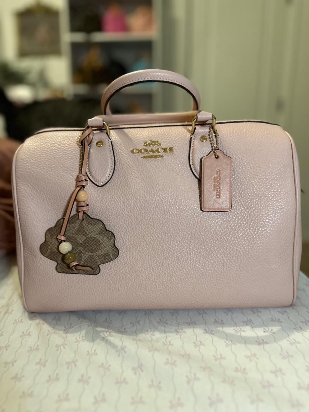 Coach Large Rowan w/Seashell Charm